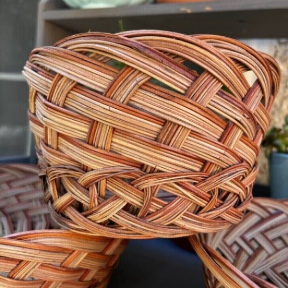 Vintage Woven Baskets Plants Boho - Picture 4 of 13